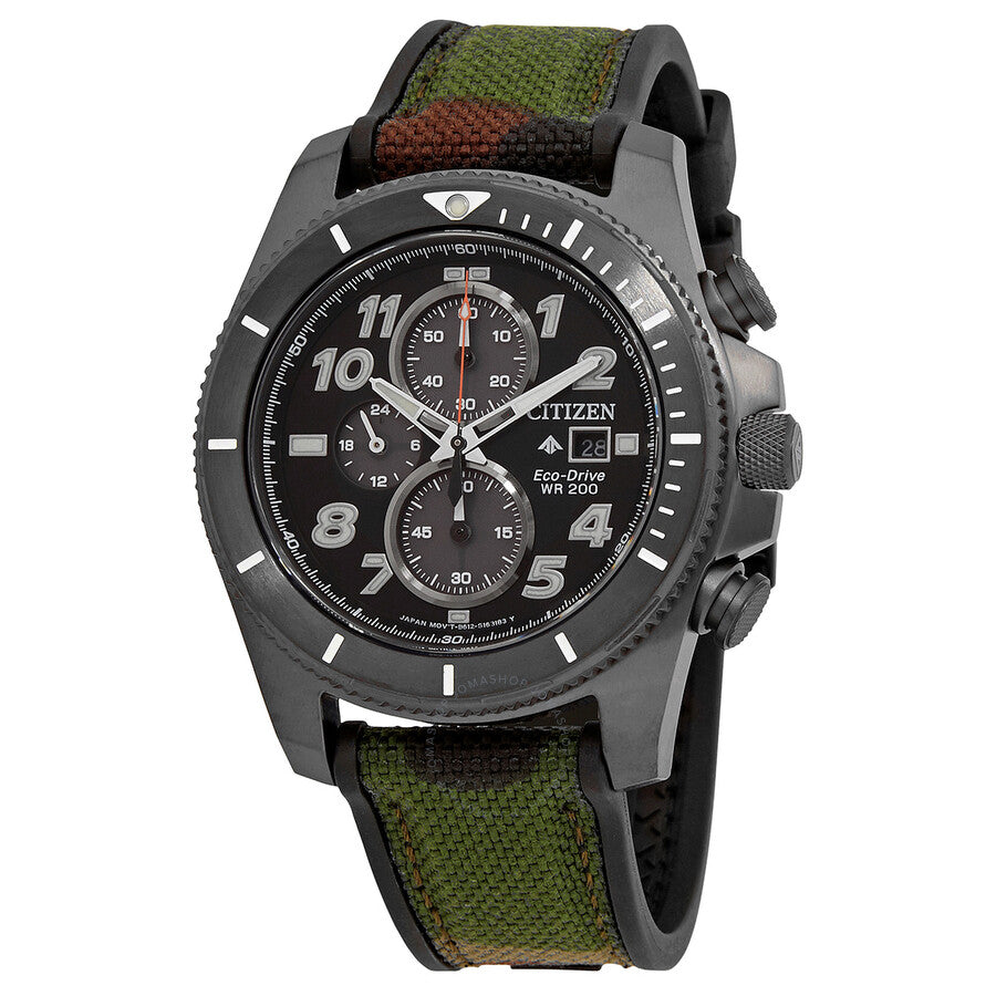 Citizen Promaster Tough Chronograph Eco-Drive Black Dial Men's Watch CA0727-12E - Dawson Watches