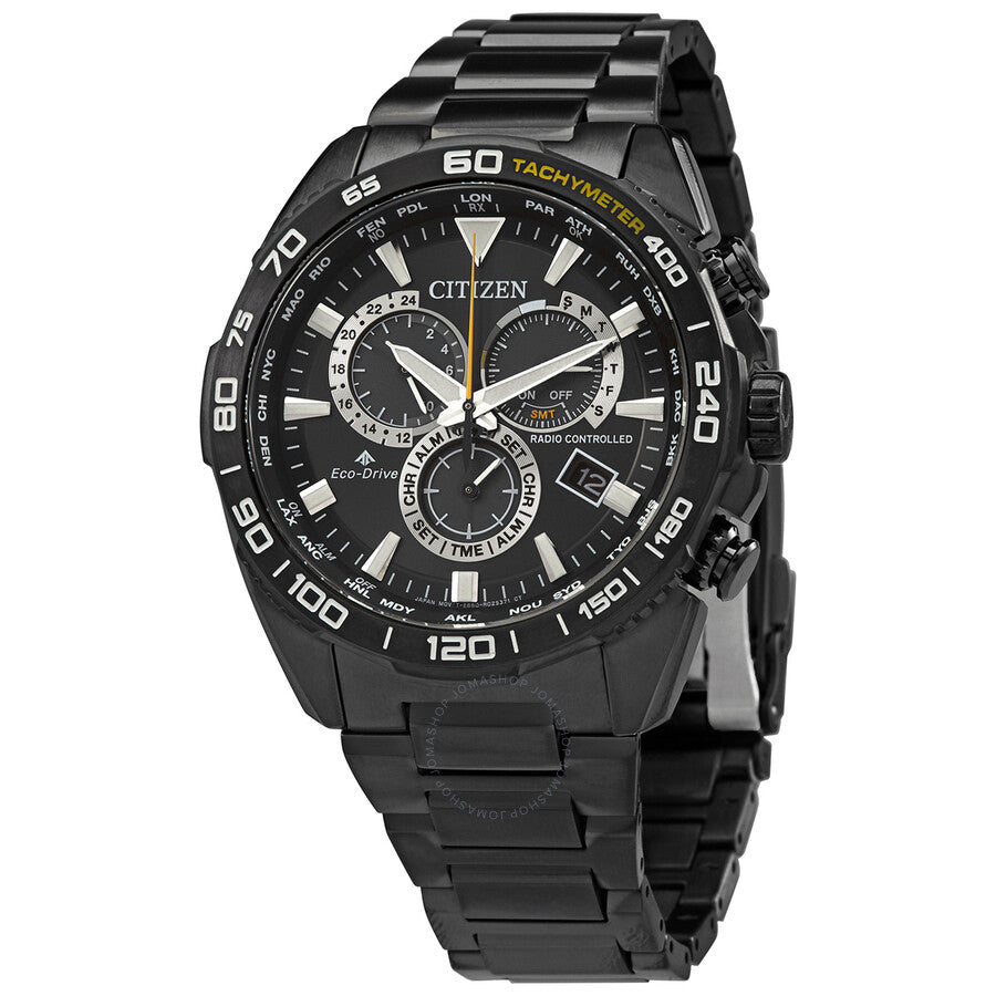 Citizen Promaster World Time Chronograph Black Dial Men's Watch CB5037-84E - Dawson Watches
