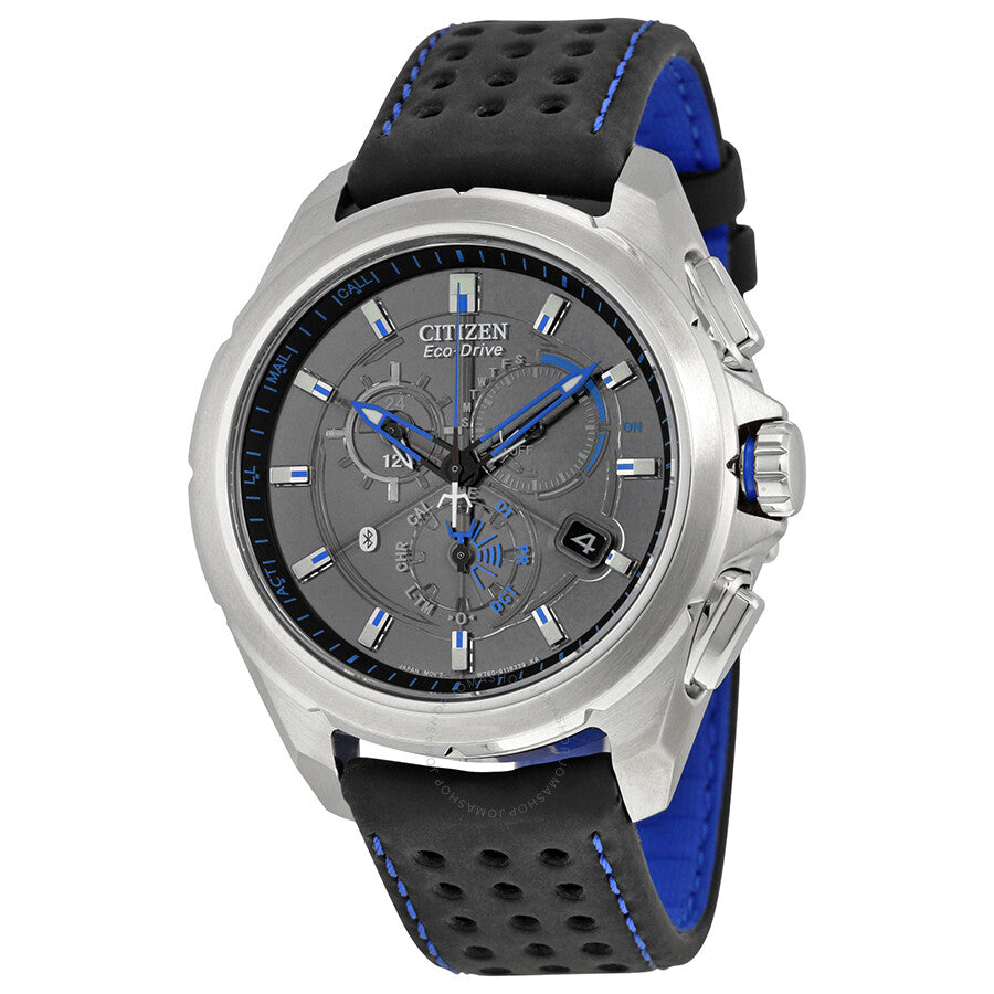 Citizen Proximity Eco-Drive Black Dial Black Leather Men's Watch AT7030-05E - Dawson Watches