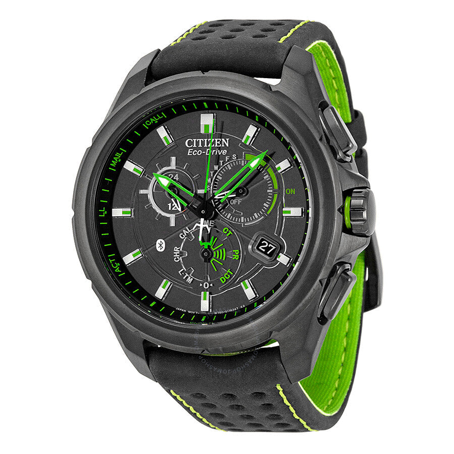 Citizen Proximity Eco Drive Black Dial Leather Men's Watch AT7035-01E - Dawson Watches