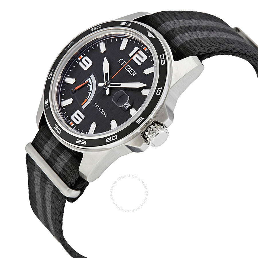Citizen PRT Black Dial Striped Nylon Men's Watch AW7030-06E - Dawson Watches #2