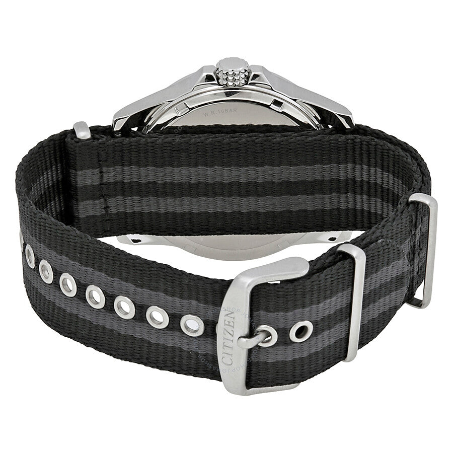 Citizen PRT Black Dial Striped Nylon Men's Watch AW7030-06E - Dawson Watches #3