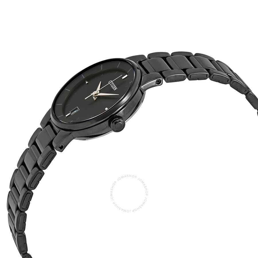 Citizen Quartz Black Dial Black Ion-plated Ladies Watch EU6017-54E - Dawson Watches #2
