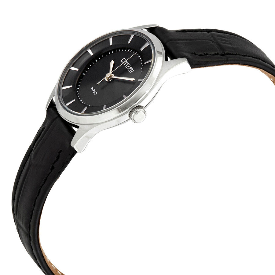 Citizen Quartz Black Dial Black Leather Ladies Watch ER0201-05E - Dawson Watches #2
