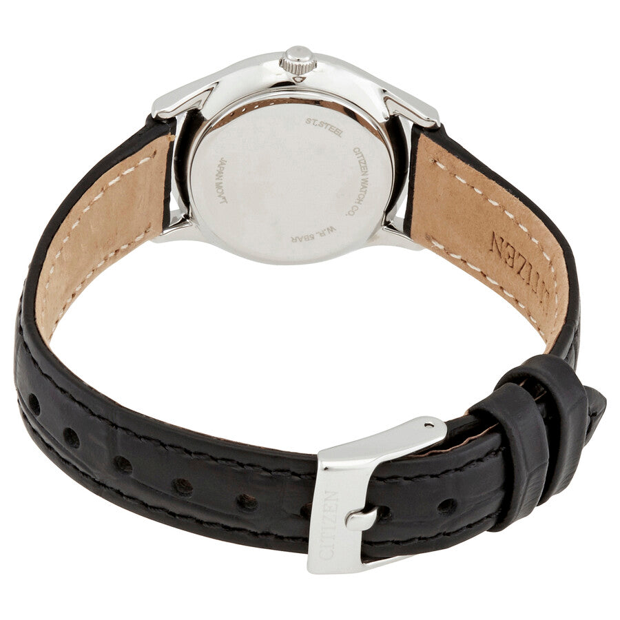 Citizen Quartz Black Dial Black Leather Ladies Watch ER0201-05E - Dawson Watches #3
