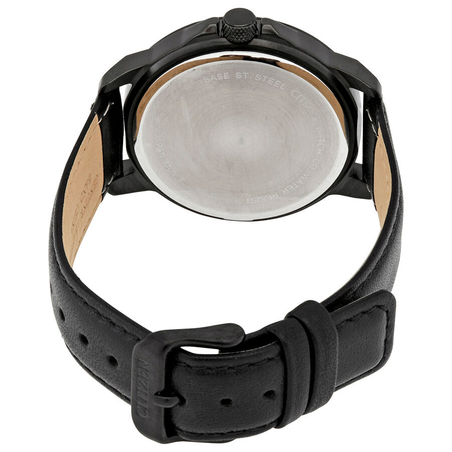 Citizen Quartz Black Dial Black Leather Men's Watch AG8315-04E - Dawson Watches #3