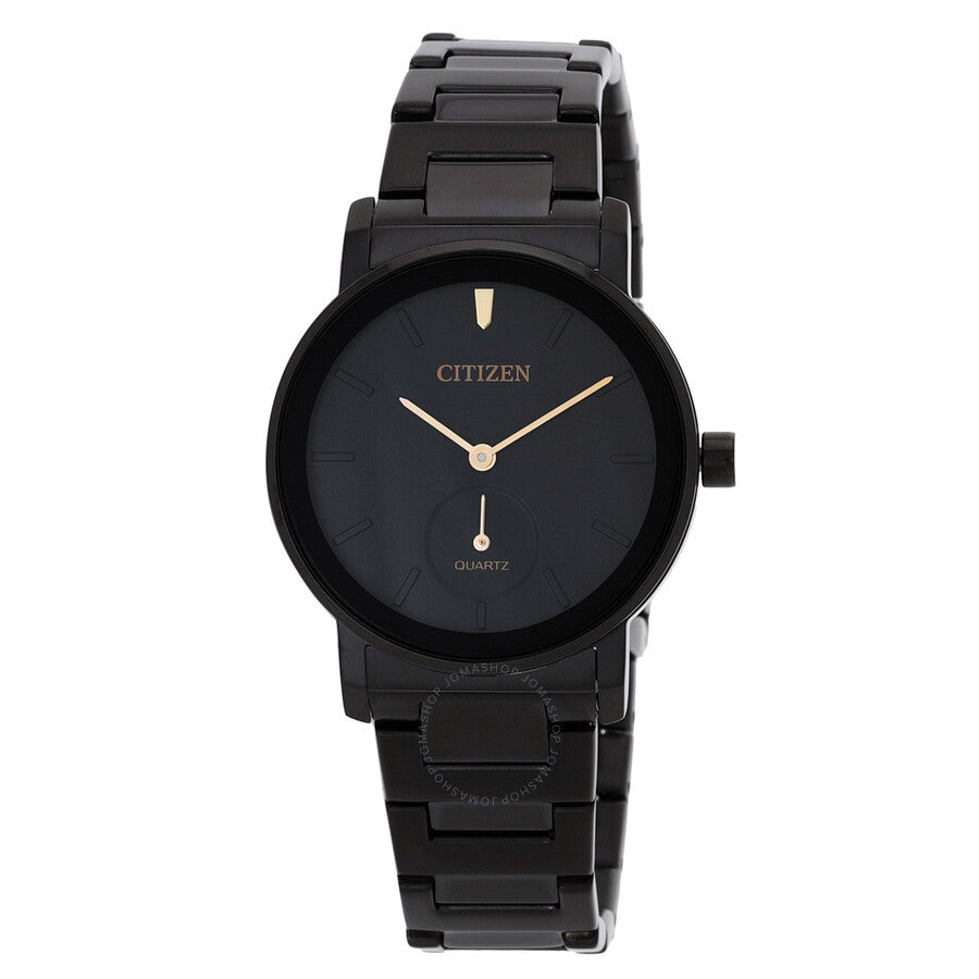 Citizen Quartz Black Dial Black-plated Ladies Watch EQ9065-50E - Dawson Watches