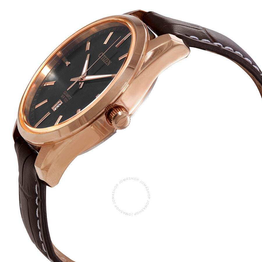 Citizen Quartz Black Dial Brown Leather Ladies Watch BI1033-04E - Dawson Watches #2