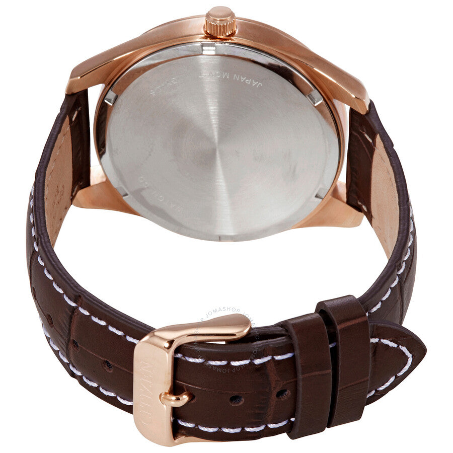 Citizen Quartz Black Dial Brown Leather Ladies Watch BI1033-04E - Dawson Watches #3