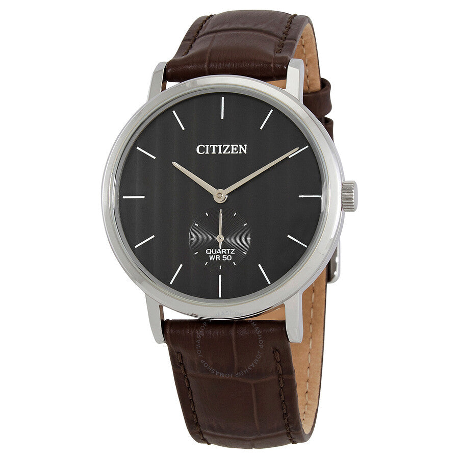 Citizen Quartz Black Dial Brown Leather Men's Watch BE9170-13H - Dawson Watches