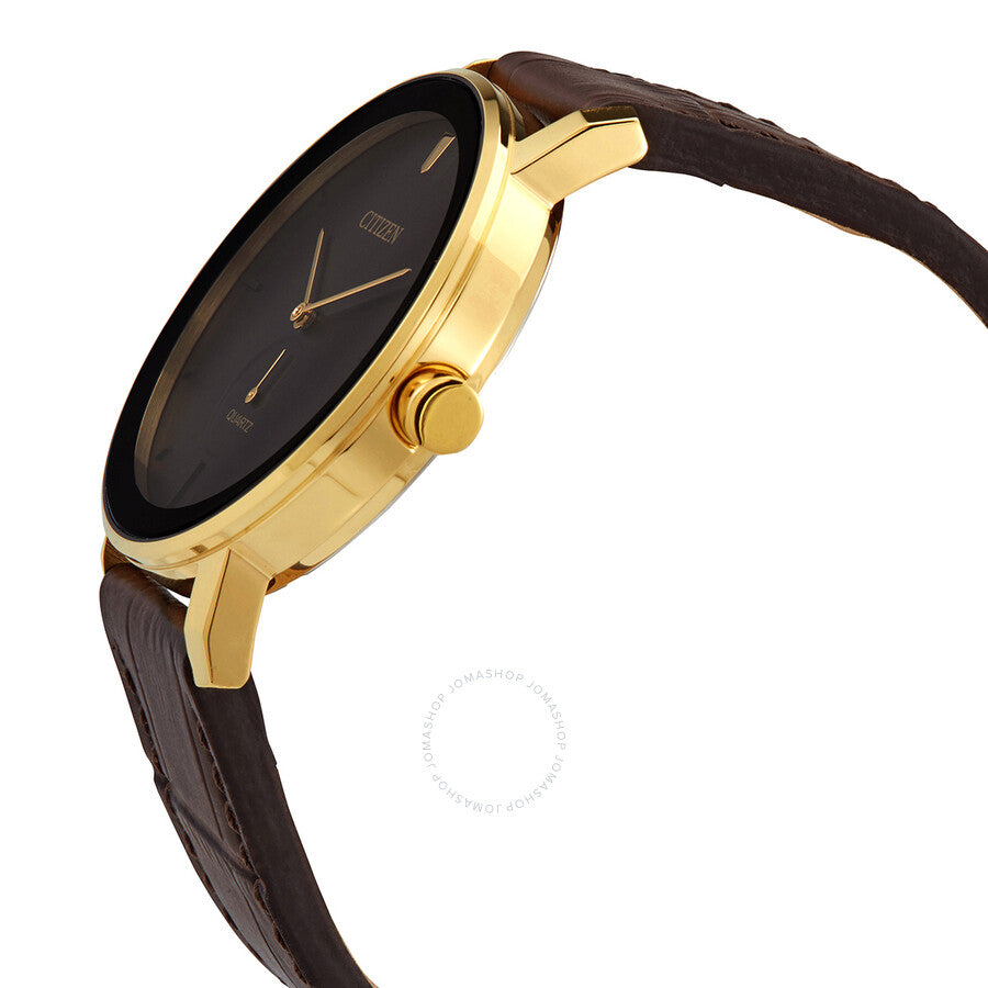 Citizen Quartz Black Dial Brown Leather Men's Watch BE9182-06E - Dawson Watches #2