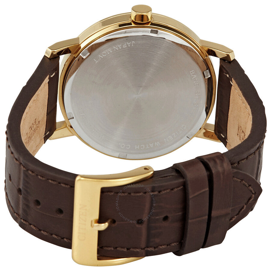 Citizen Quartz Black Dial Brown Leather Men's Watch BE9182-06E - Dawson Watches #3