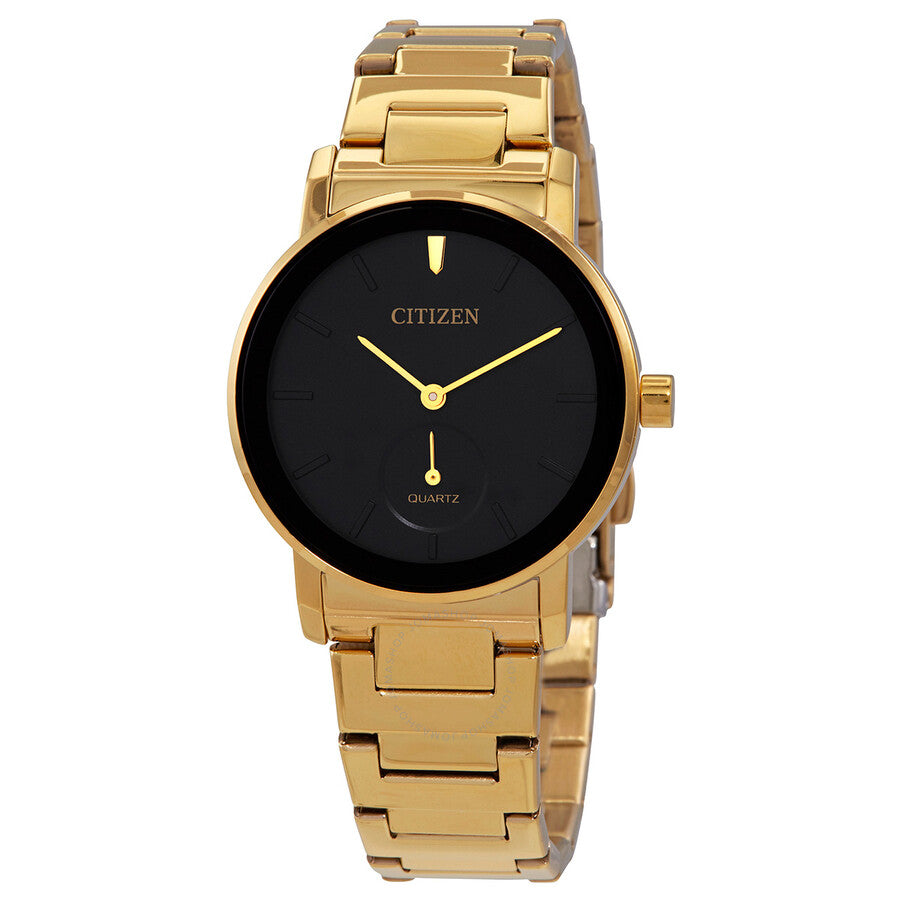 Citizen Quartz Black Dial Gold-tone Ladies Watch EQ9062-58E - Dawson Watches