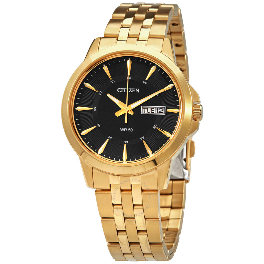 Citizen Quartz Black Dial Gold-tone Men's Watch BF2013-56E - Dawson Watches