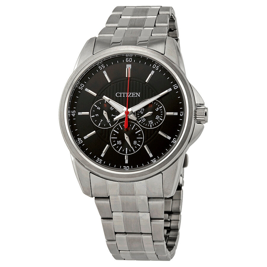 Citizen Quartz Black Dial Stainless Steel Men's Watch AG8340-58E - Dawson Watches