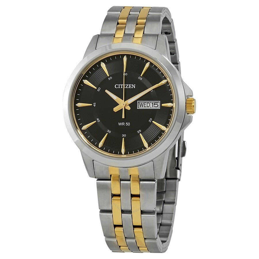 Citizen Quartz Black Dial Two-tone Men's Watch BF2018-52E - Dawson Watches