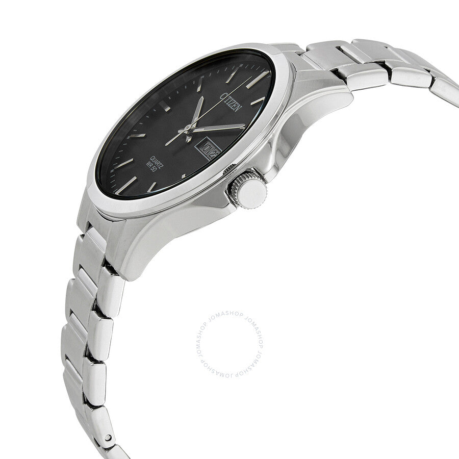 Citizen Quartz Black Dial Stainless Steel Men's Watch BF2001-80E - Dawson Watches #2