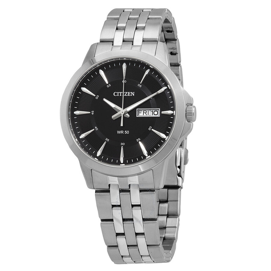 Citizen Quartz Black Dial Stainless Steel Men's Watch BF2011-51E - Dawson Watches