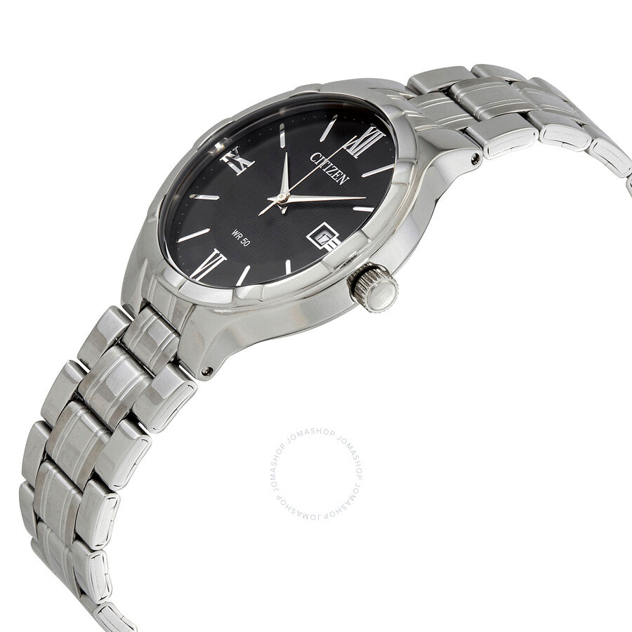Citizen Quartz Black Dial Stainless Steel Men's Watch BI5020-55E - Dawson Watches #2