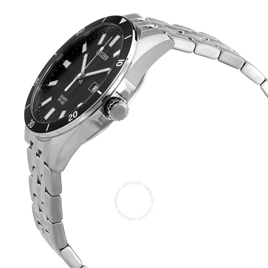 Citizen Quartz Black Dial Stainless Steel Men's Watch BI5050-54E - Dawson Watches #2