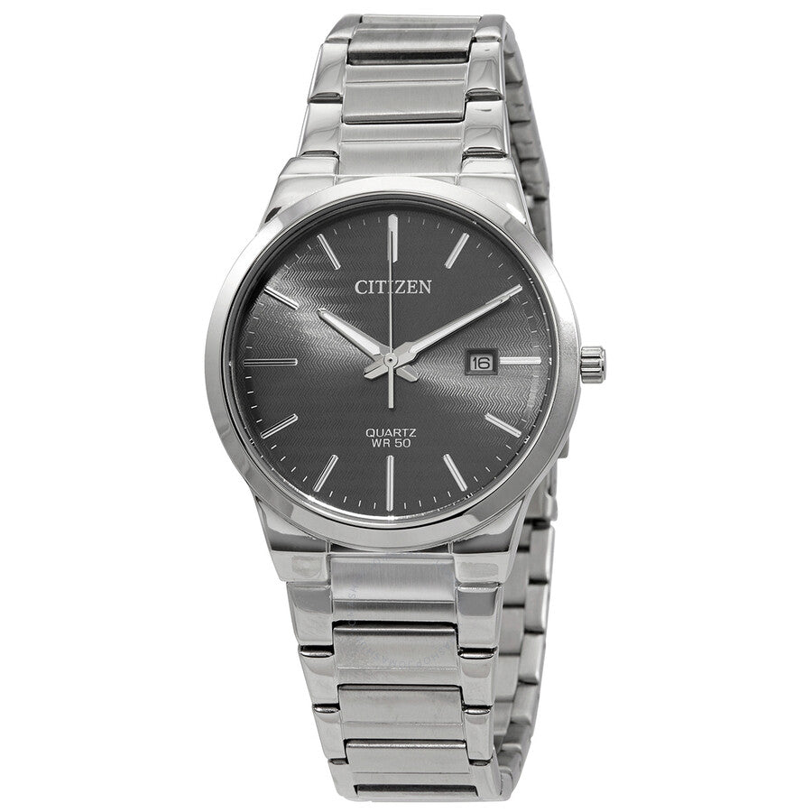 Citizen Quartz Black Dial Stainless Steel Men's Watch BI5060-51H - Dawson Watches