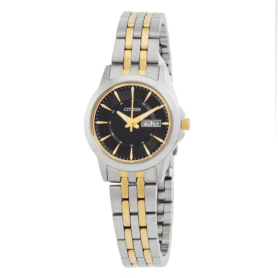 Citizen Quartz Black Dial Two-tone Ladies Watch EQ0608-55E - Dawson Watches