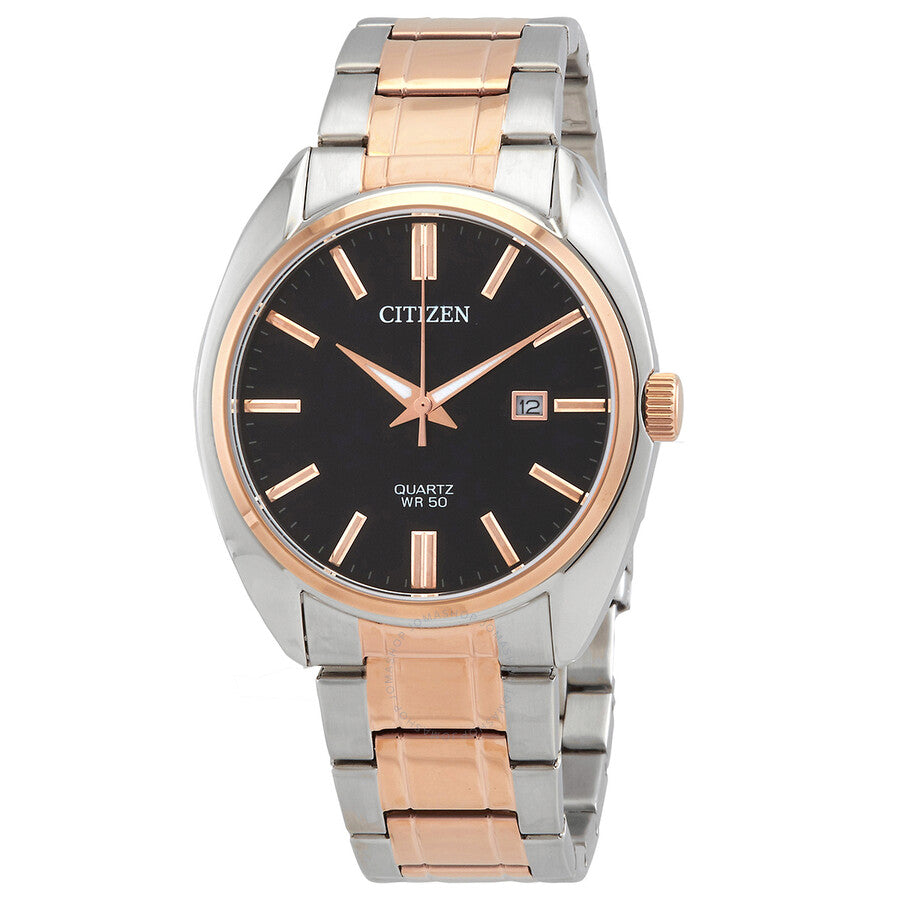 Citizen Quartz Black Dial Two-Tone Men's Watch BI5104-57E - Dawson Watches