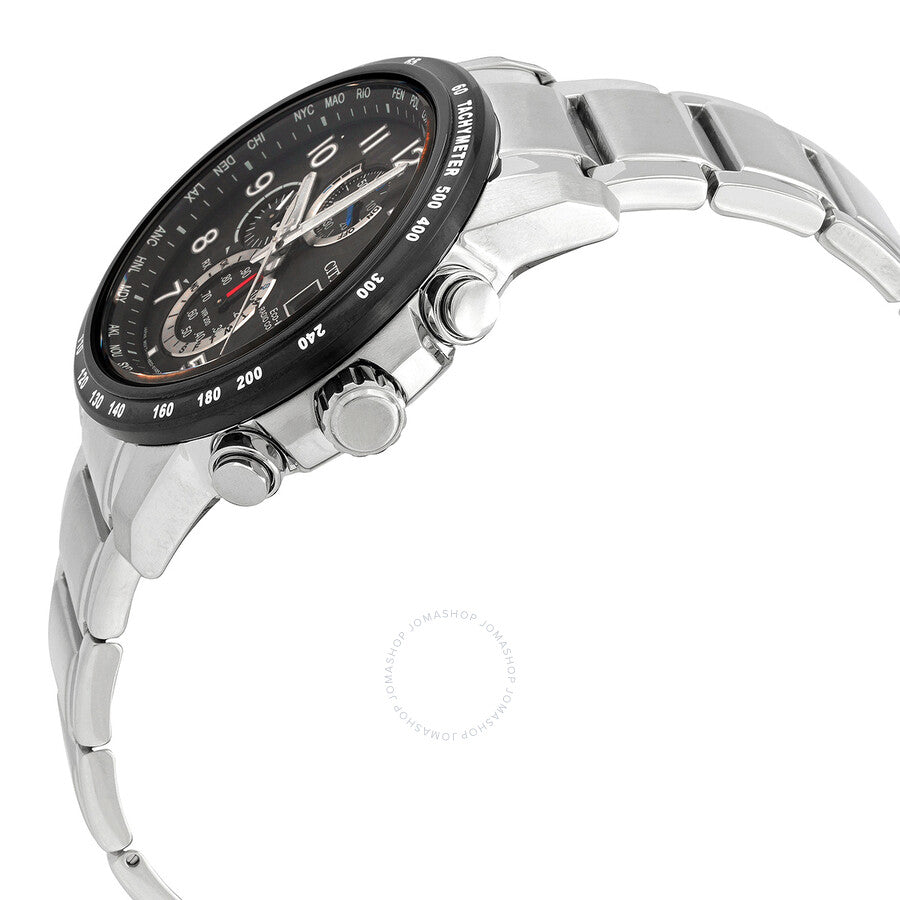 Citizen Perpetual Alarm World Time Chronograph GMT Black Dial Watch AT8124-83E - Dawson Watches #2