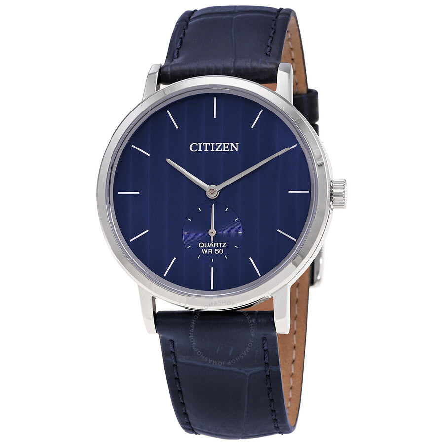 Citizen Quartz Blue Dial Blue Leather Men's Watch BE9170-05L - Dawson Watches