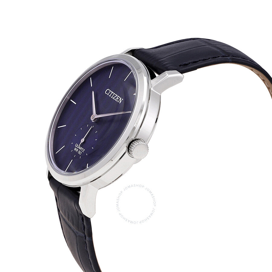 Citizen Quartz Blue Dial Blue Leather Men's Watch BE9170-05L - Dawson Watches #2