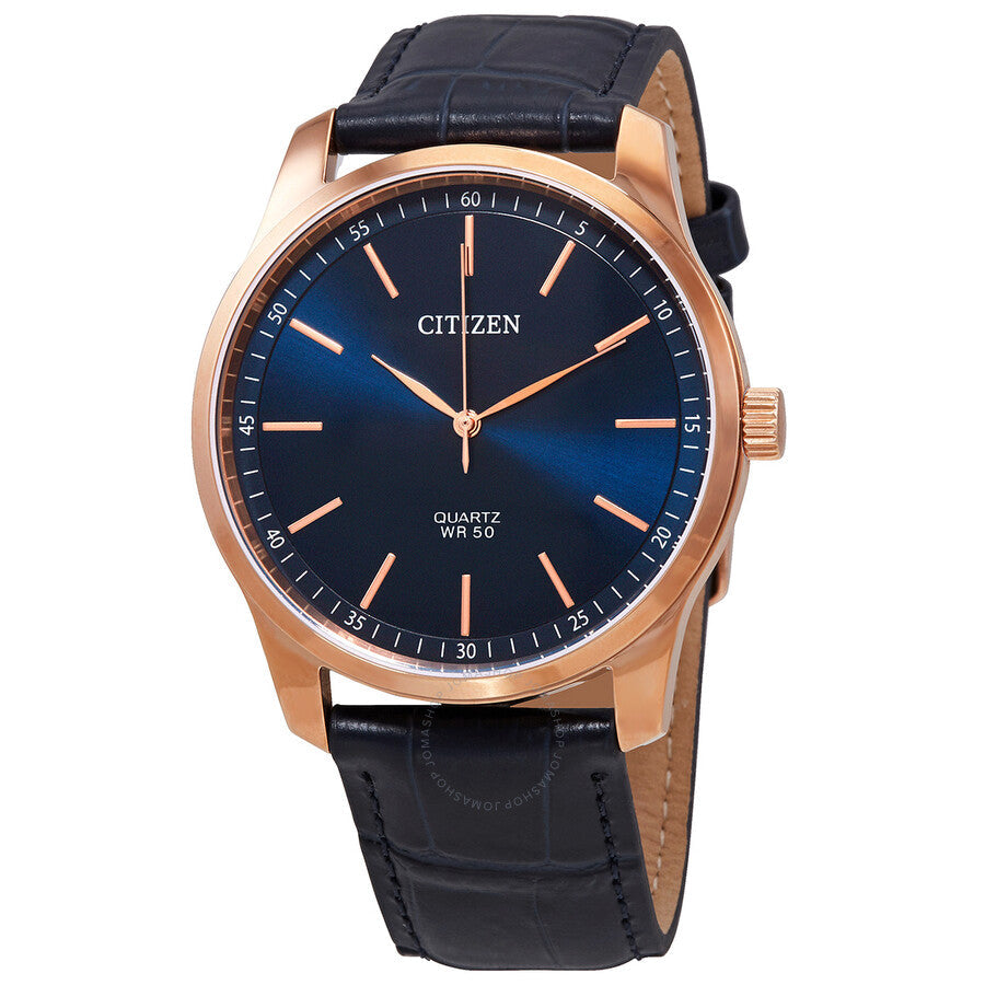 Citizen Quartz Blue Dial Blue Leather Men's Watch BH5003-00L - Dawson Watches