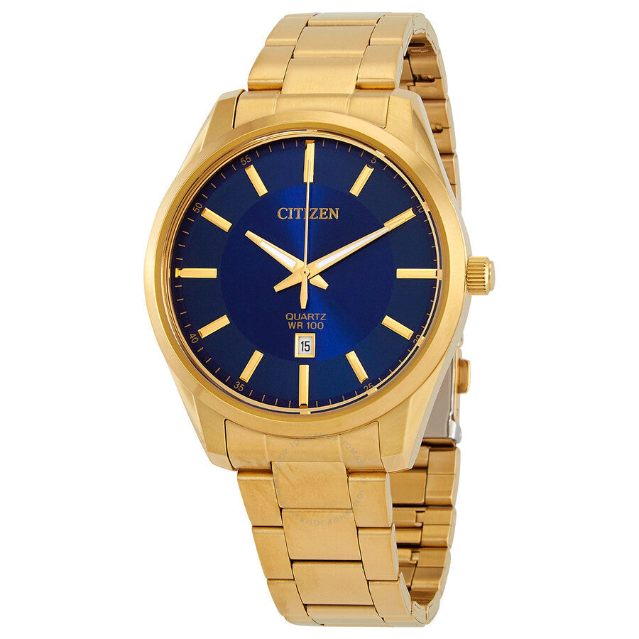 Citizen Quartz Blue Dial Gold-tone Men's Watch BI1032-58L - Dawson Watches