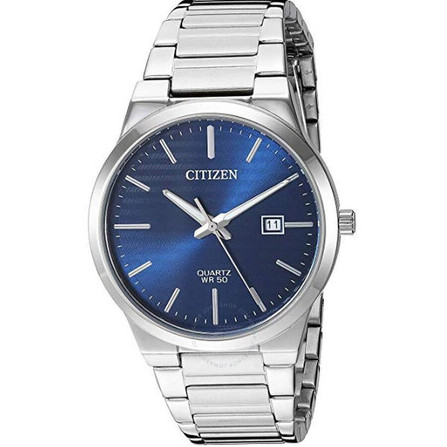 Citizen Quartz Blue Dial Stainless Steel Men's Watch BI5060-51L - Dawson Watches