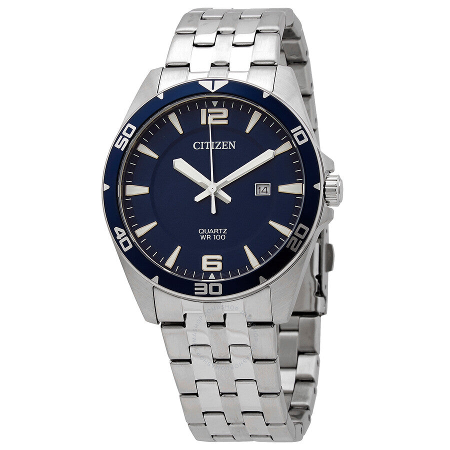Citizen Quartz Blue Dial Stainless Steel Men's Watch BI5058-52L - Dawson Watches