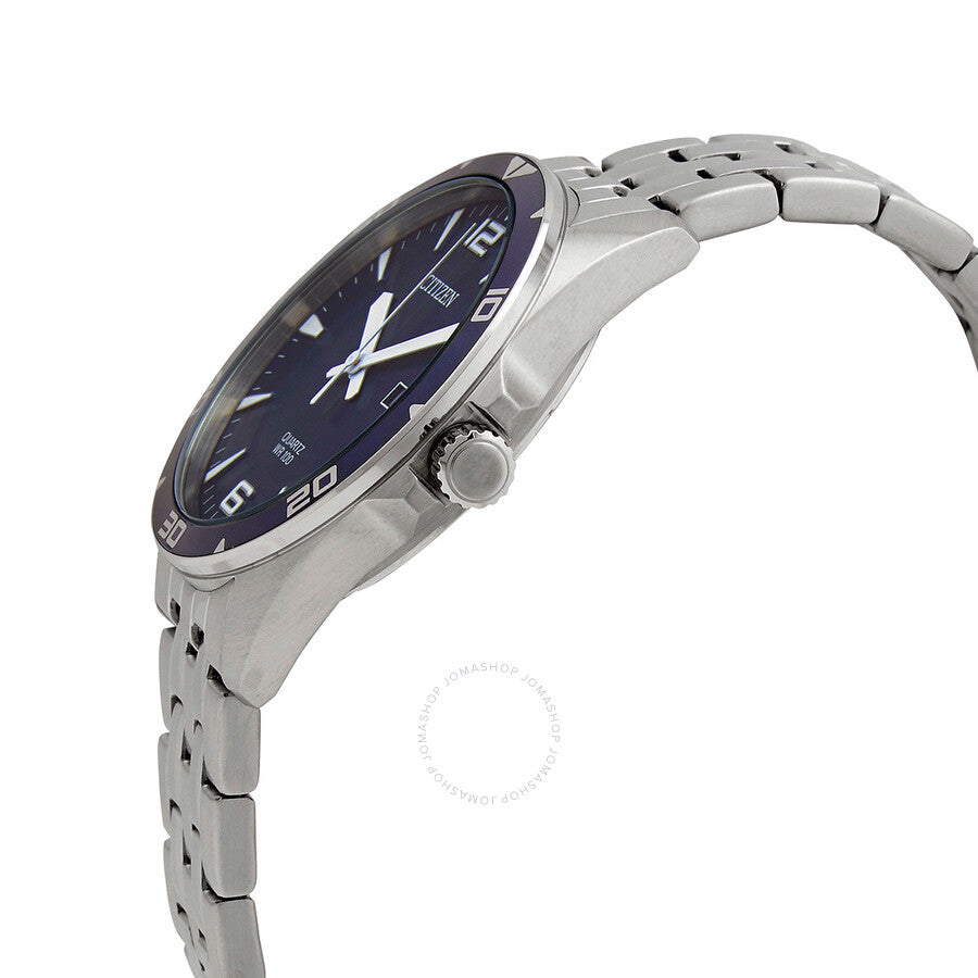 Citizen Quartz Blue Dial Stainless Steel Men's Watch BI5058-52L - Dawson Watches #2