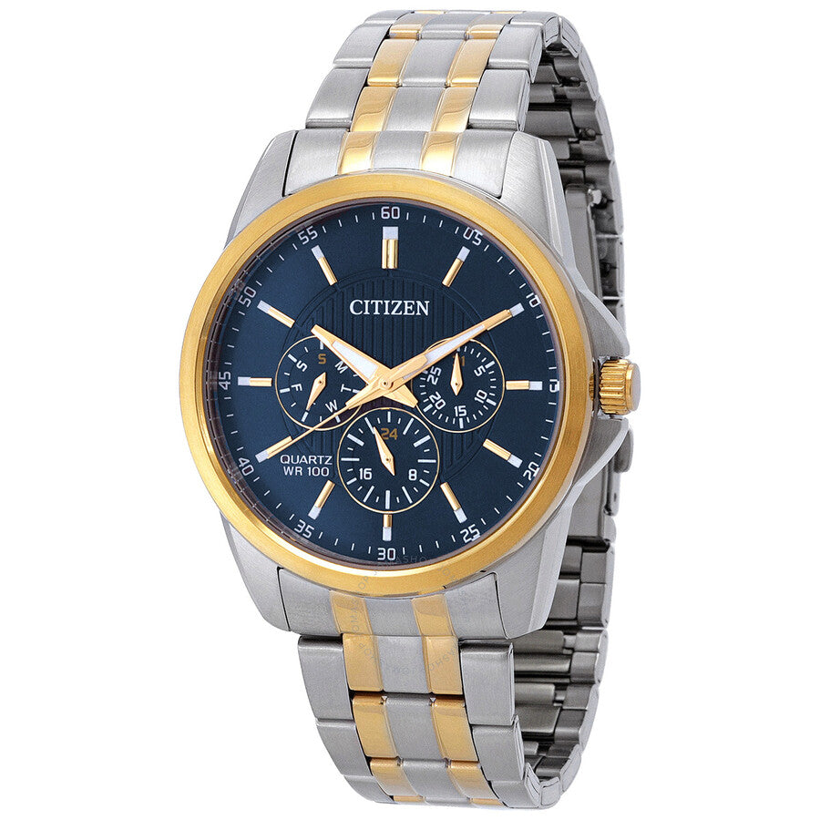 Citizen Quartz Blue Dial Two-Tone Men's Watch AG8348-56L - Dawson Watches
