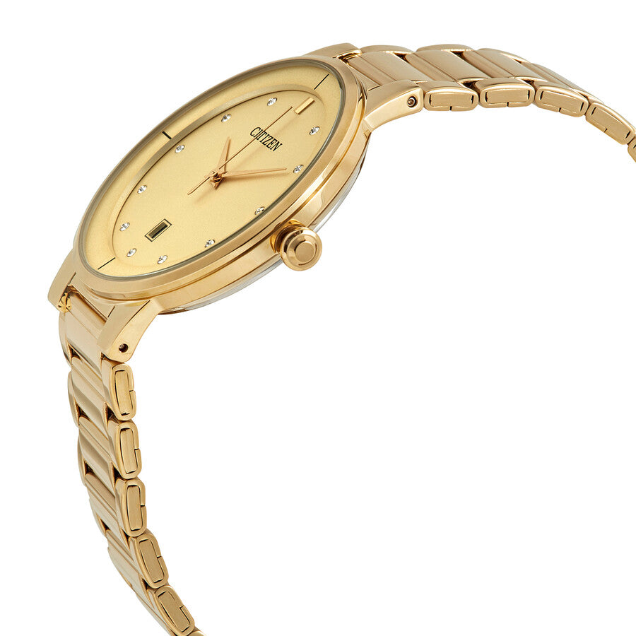 Citizen Quartz Champagne Crystals Dial Men's Watch BI5012-53P - Dawson Watches #2