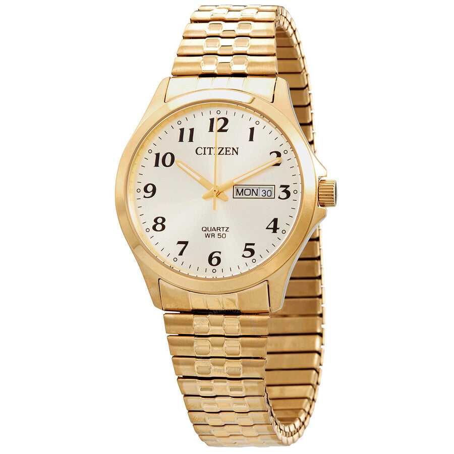 Citizen Quartz Champagne Dial Gold-tone Men's Watch BF5002-99P - Dawson Watches
