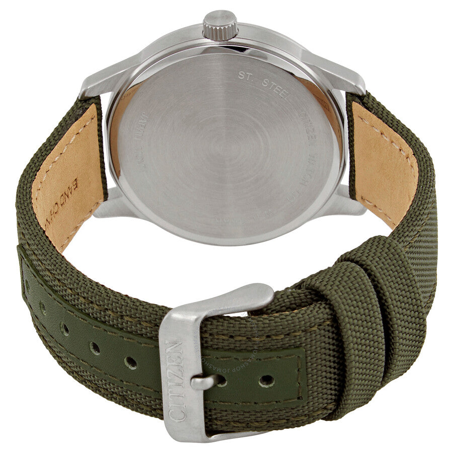 Citizen Quartz Champagne Dial Green Nylon Men's Watch BI1050-05X - Dawson Watches #3