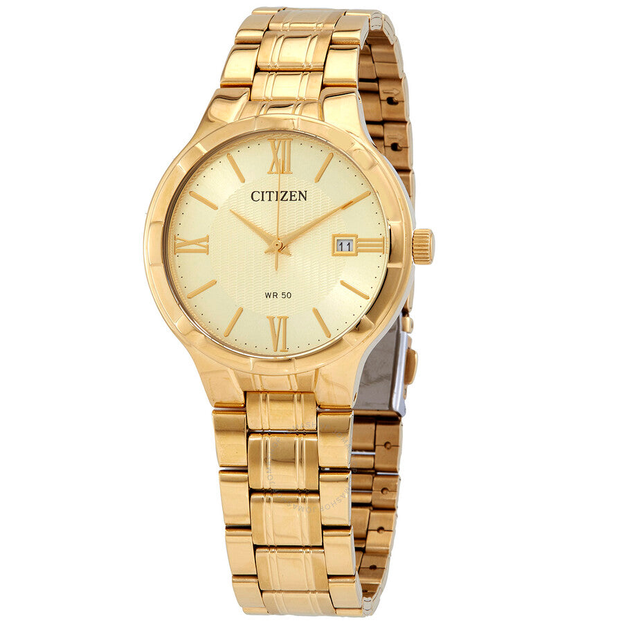 Citizen Quartz Champagne Dial Yellow Gold-tone Men's Watch BI5022-50P - Dawson Watches