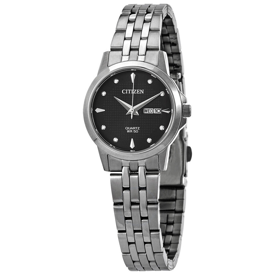 Citizen Quartz Crystal Black Dial Ladies Watch EQ0601-54F - Dawson Watches