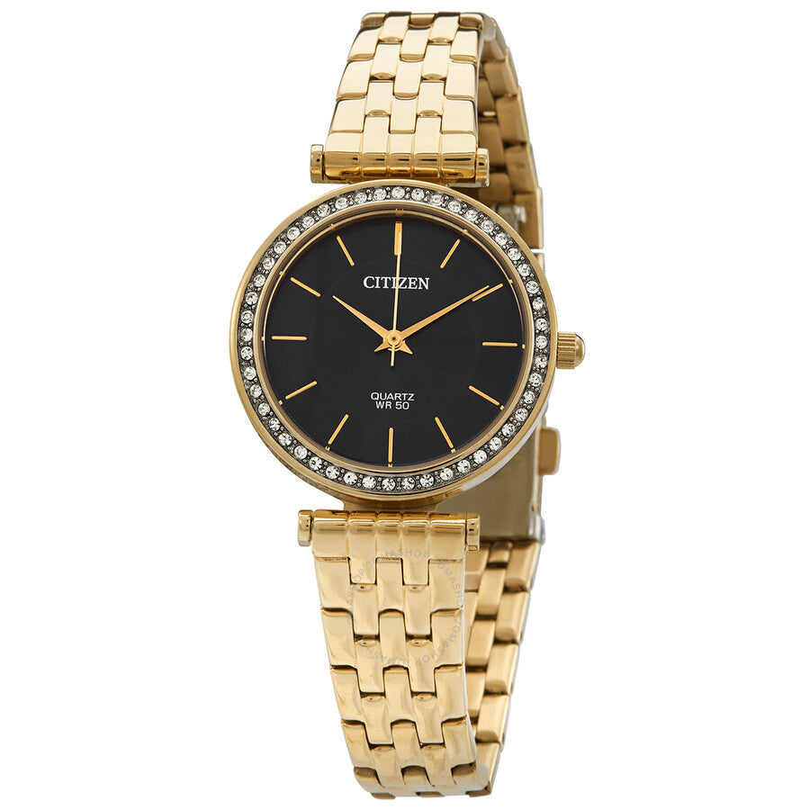 Citizen Quartz Crystal Blue Dial Gold-tone Ladies Watch ER0213-57L - Dawson Watches