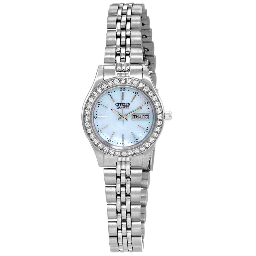 Citizen Quartz Crystal Blue Dial Ladies Watch EQ0530-51N - Dawson Watches