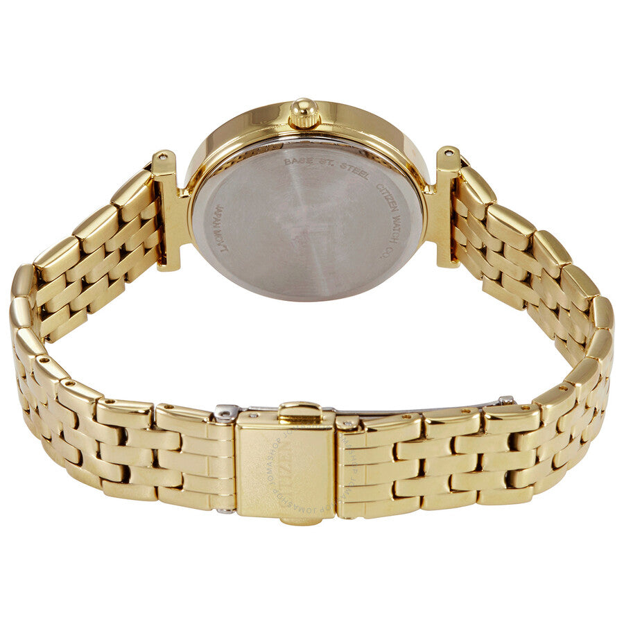 Citizen Quartz Crystal Gold Dial Gold-tone Ladies Watch ER0212-50P - Dawson Watches #3