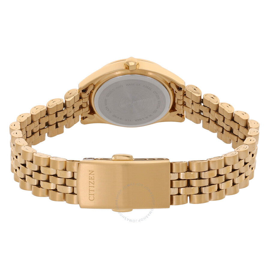 Citizen Quartz Crystal Gold Dial Ladies Watch EU6062-50P - Dawson Watches #3