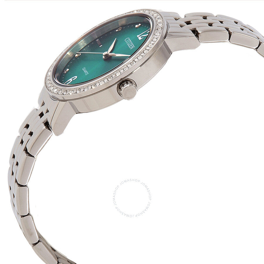 Citizen Quartz Crystal Green Dial Ladies Watch EL3100-55Z - Dawson Watches #2