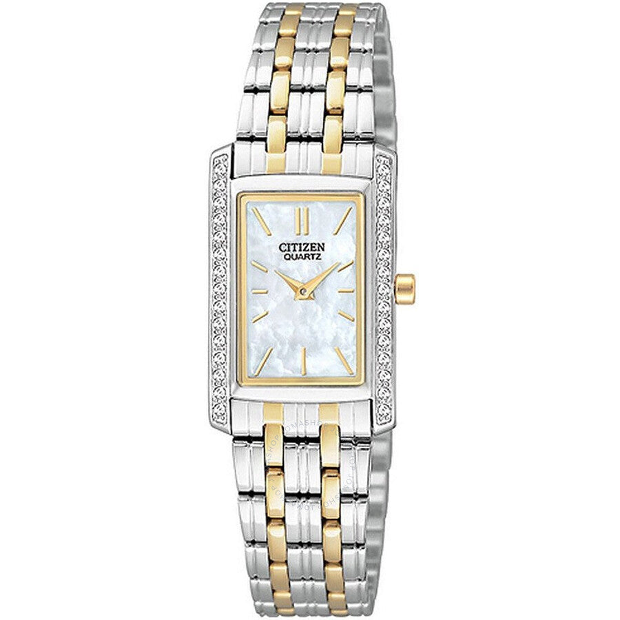 Citizen Quartz Crystal Mother of Pearl Dial Ladies Watch EK1124-54D - Dawson Watches