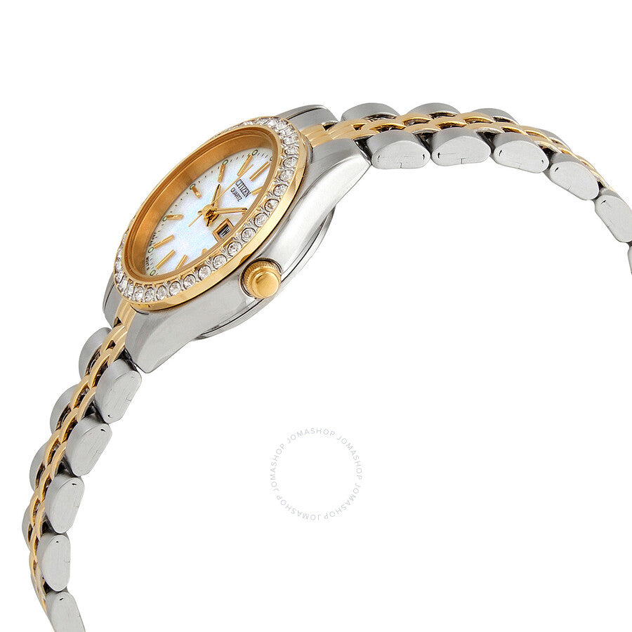 Citizen Quartz Crystal Mother of Pearl Dial Ladies Watch EQ0534-50D - Dawson Watches #2
