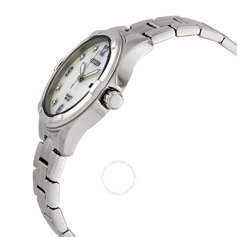 Citizen Quartz Crystal Mother of Pearl Dial Ladies Watch EU6080-58D - Dawson Watches #2