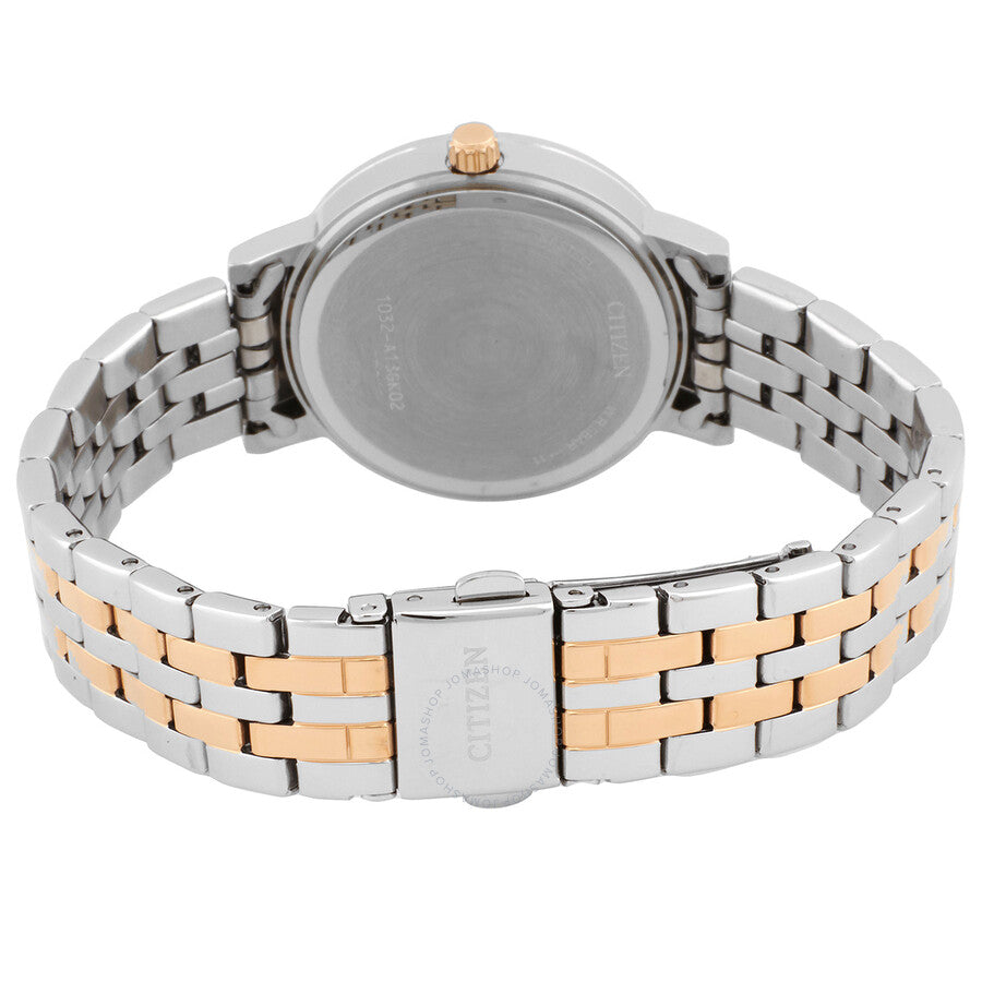 Citizen Quartz Crystal Mother of Pearl Dial Two-Tone Ladies Watch EL3106-59D - Dawson Watches #3
